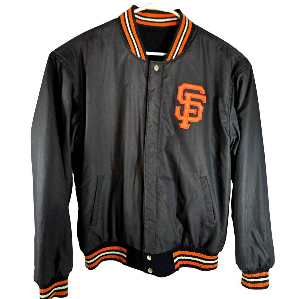 San Francisco Giants Wool Leather Baseball Reversible Jacket 3XL JH Design EUC - Picture 9 of 16